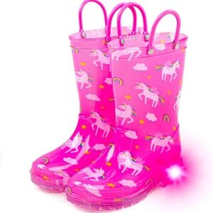Pink 🦄 & 🌈  light-up rain boots💗